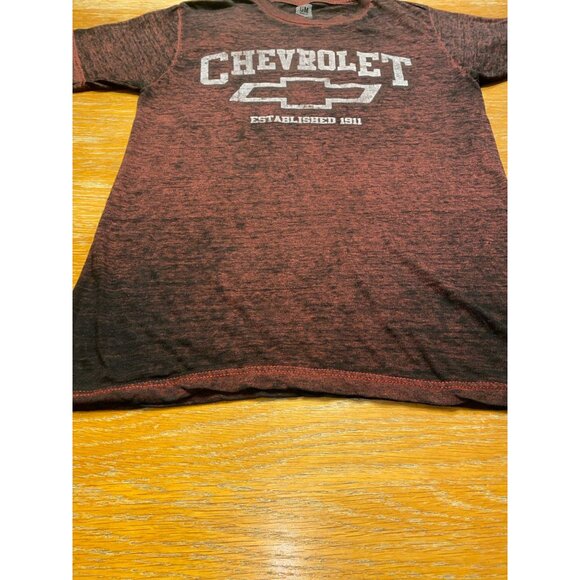 Chevrolet Vintage Style T-Shirt Mens Small Burnt Red Heather Crew Neck Short Sle - Picture 4 of 4